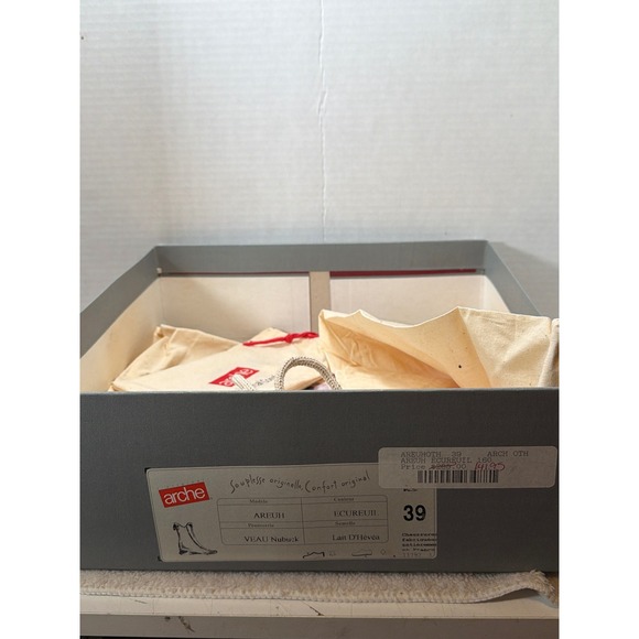 RARE Arche AREUH Nubuck Leather Ankle Boots Burnt Orange Zip‎ Closure Size 39 - Picture 11 of 13